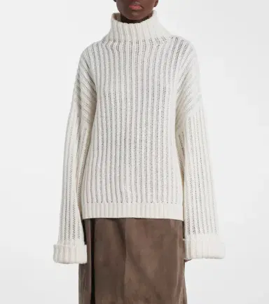 Brunello Cucinelli Ribbed-knit cashmere turtleneck sweater | Thumbnail 3