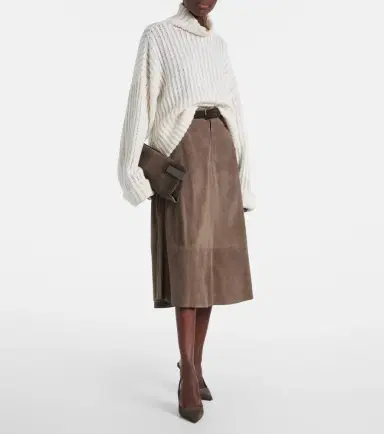 Brunello Cucinelli Ribbed-knit cashmere turtleneck sweater | Thumbnail 6