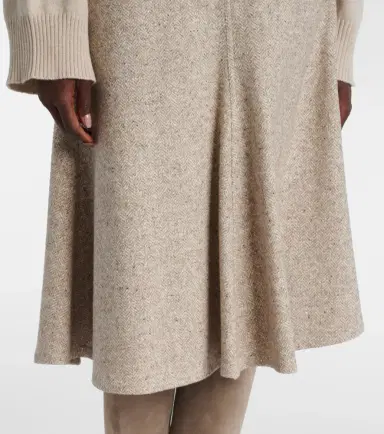 Brunello Cucinelli Monili wool and silk-blend midi skirt | Thumbnail 4 Brunello Cucinelli Monili wool and silk-blend midi skirt | Thumbnail 4