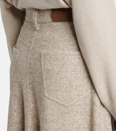 Brunello Cucinelli Monili wool and silk-blend midi skirt | Thumbnail 5 Brunello Cucinelli Monili wool and silk-blend midi skirt | Thumbnail 5