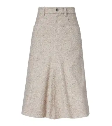 Brunello Cucinelli Monili wool and silk-blend midi skirt | Thumbnail 1 Brunello Cucinelli Monili wool and silk-blend midi skirt | Thumbnail 1