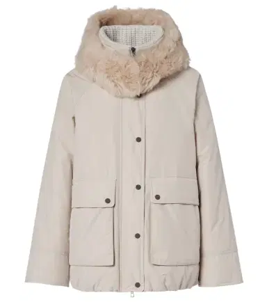 Brunello Cucinelli Shearling-trimmed taffeta down jacket | Thumbnail 1 Brunello Cucinelli Shearling-trimmed taffeta down jacket | Thumbnail 1