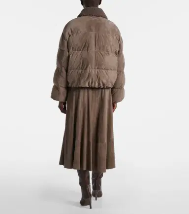 Brunello Cucinelli Suede down jacket | Thumbnail 4 Brunello Cucinelli Suede down jacket | Thumbnail 4