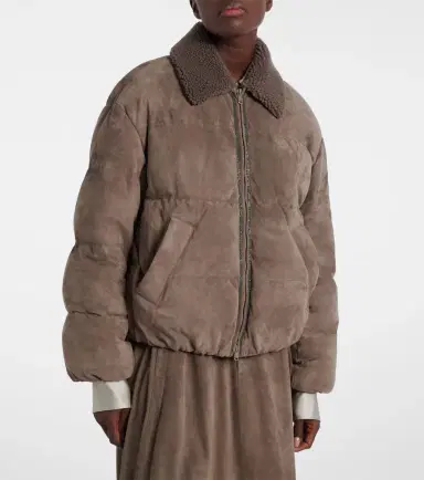 Brunello Cucinelli Suede down jacket | Thumbnail 5 Brunello Cucinelli Suede down jacket | Thumbnail 5