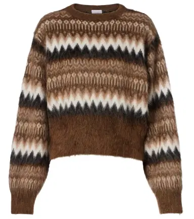 Brunello Cucinelli Wool and mohair-blend sweater | Thumbnail 1 Brunello Cucinelli Wool and mohair-blend sweater | Thumbnail 1