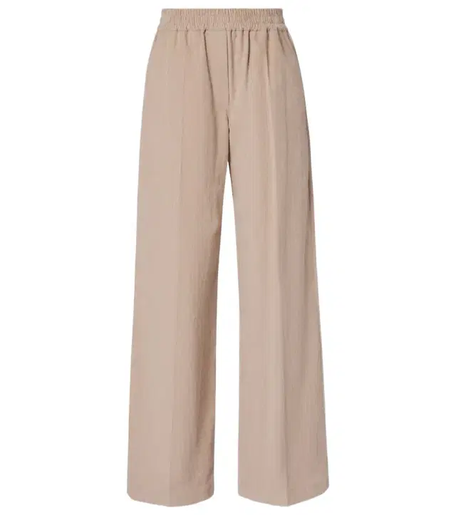 Cotton corduroy wide-leg pants