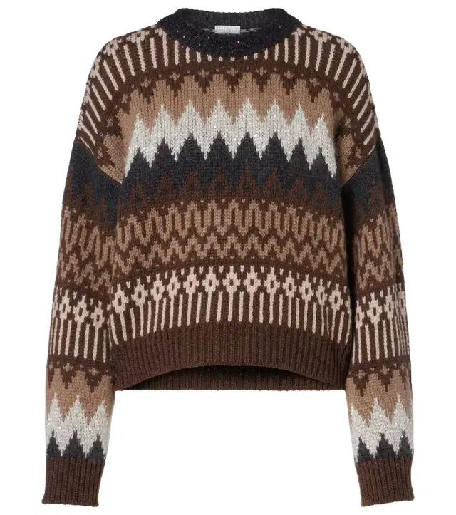 Brunello Cucinelli Cashmere jacquard sweater