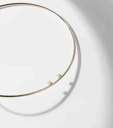 Yvonne Léon Yvonne Léon 9kt gold choker with diamonds | Thumbnail 4