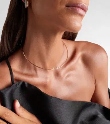 Yvonne Léon Yvonne Léon 9kt gold choker with diamonds | Thumbnail 6
