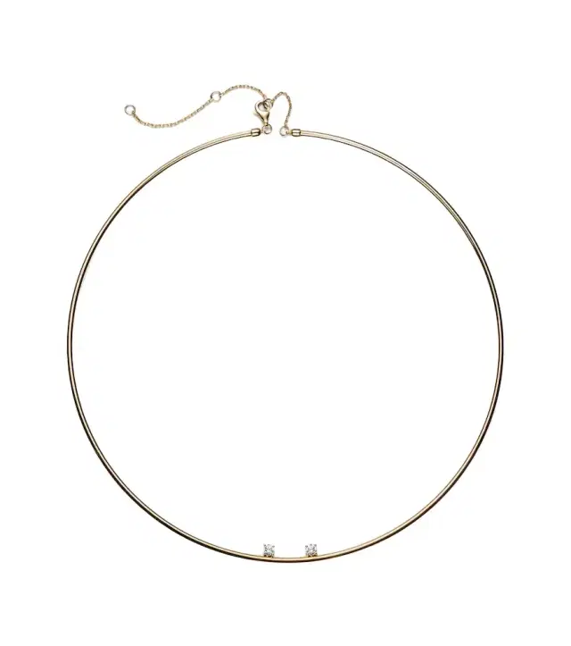 Yvonne Léon 9kt gold choker with diamonds