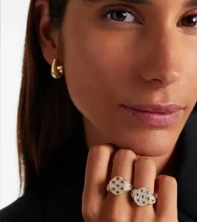 Yvonne Léon Yvonne Léon 9kt gold ring with grey diamonds and tsavorites | Thumbnail 4