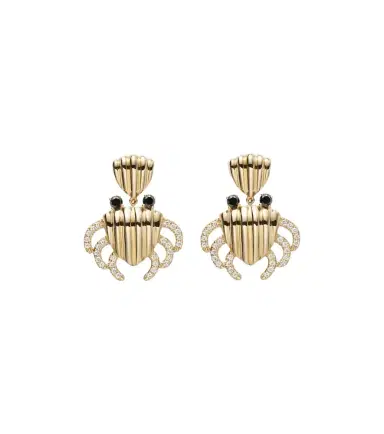Yvonne Léon Yvonne Léon Crabe Coquillage 9kt gold earrings with diamonds | Thumbnail 1