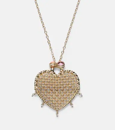 Yvonne Léon Yvonne Léon Minaudière Caur 18kt and 9kt gold pendant necklace with diamonds and tourmalines | Thumbnail 4 Yvonne Léon Yvonne Léon Minaudière Caur 18kt and 9kt gold pendant necklace with diamonds and tourmalines | Thumbnail 4
