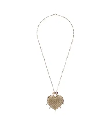 Yvonne Léon Yvonne Léon Minaudière Caur 18kt and 9kt gold pendant necklace with diamonds and tourmalines | Thumbnail 1 Yvonne Léon Yvonne Léon Minaudière Caur 18kt and 9kt gold pendant necklace with diamonds and tourmalines | Thumbnail 1