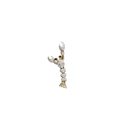 Yvonne Leon Yvonne Léon Homard Mini 9kt gold single earring with diamonds | Thumbnail 1