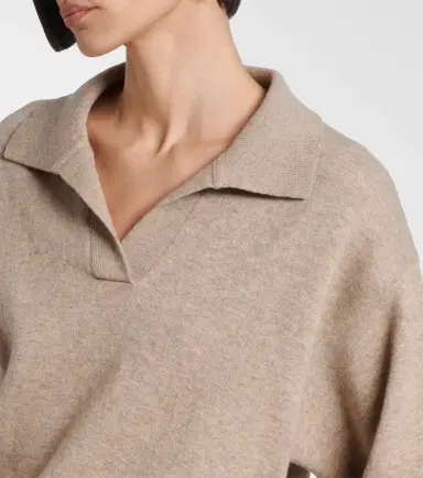 Brunello Cucinelli Monili cashmere-blend polo sweater | Thumbnail 2 Brunello Cucinelli Monili cashmere-blend polo sweater | Thumbnail 2