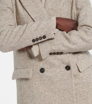 Brunello Cucinelli Double-breasted wool and silk-blend blazer | Thumbnail 3