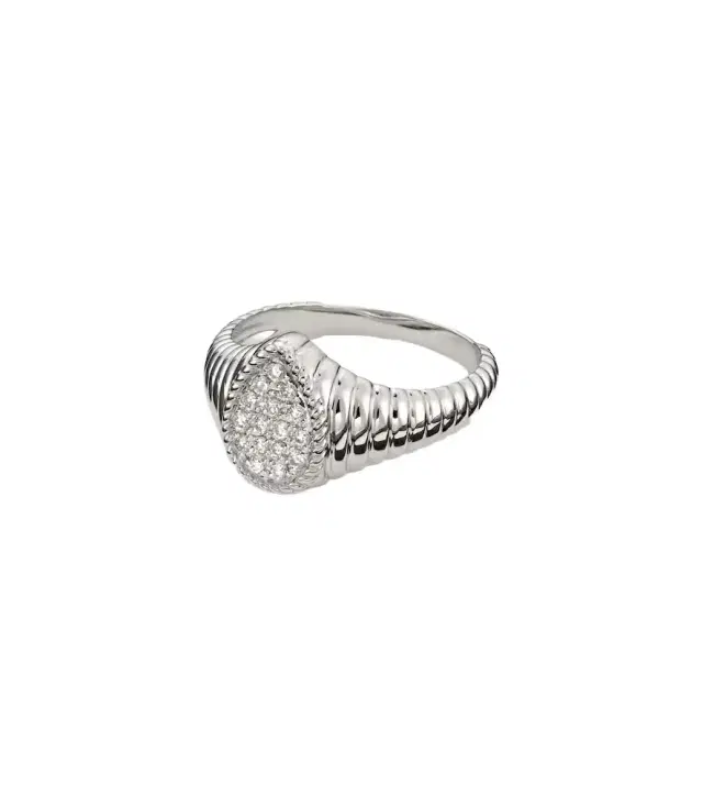 Yvonne Leon Yvonne Léon 9kt white gold ring with diamonds