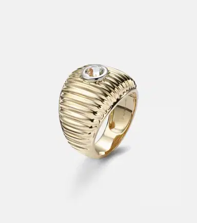 Yvonne Léon Yvonne Léon Berlingot Maxi 9kt gold ring with topaz | Thumbnail 2