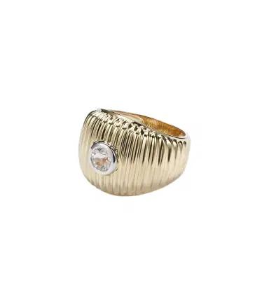 Yvonne Léon Yvonne Léon Berlingot Maxi 9kt gold ring with topaz | Thumbnail 1