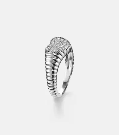 Yvonne Léon Yvonne Léon Baby 9kt white gold pinky ring with diamonds | Thumbnail 2