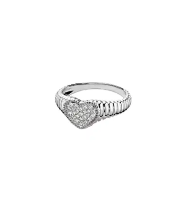 Yvonne Léon Yvonne Léon Baby 9kt white gold pinky ring with diamonds | Thumbnail 1