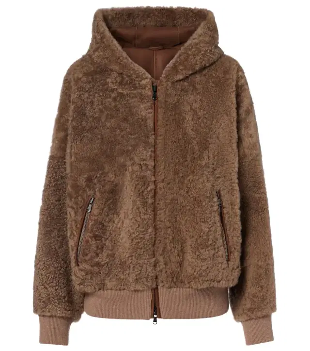 Shearling and cashmere jacket