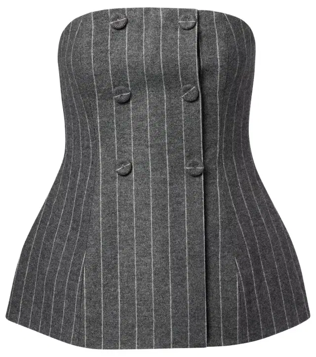 Carolina Herrera Double-breasted striped top