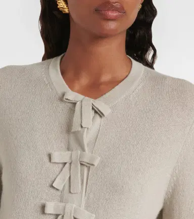 Jardin des Orangers Bow-detail cashmere cardigan | Thumbnail 6