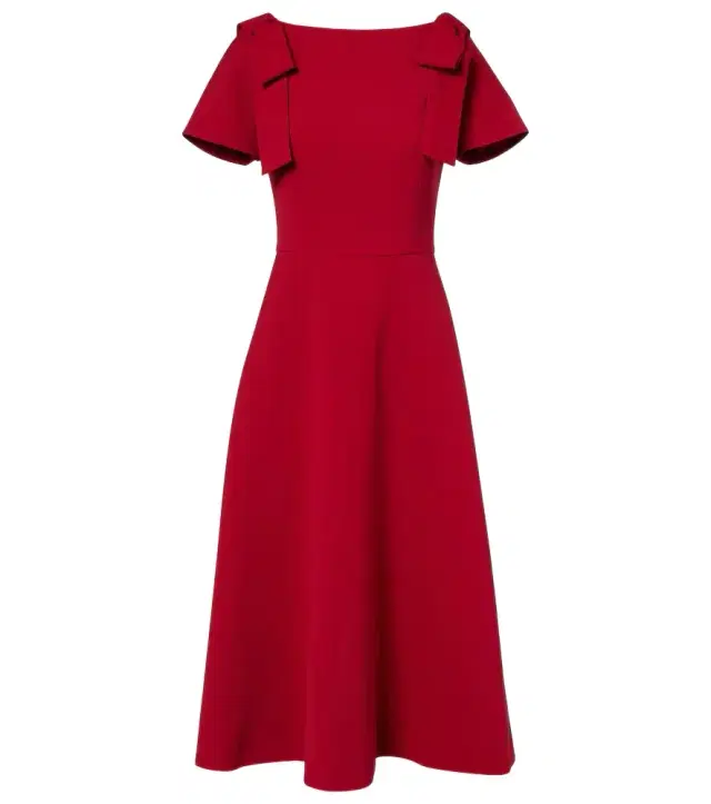 Carolina Herrera Bow-detail crêpe midi dress