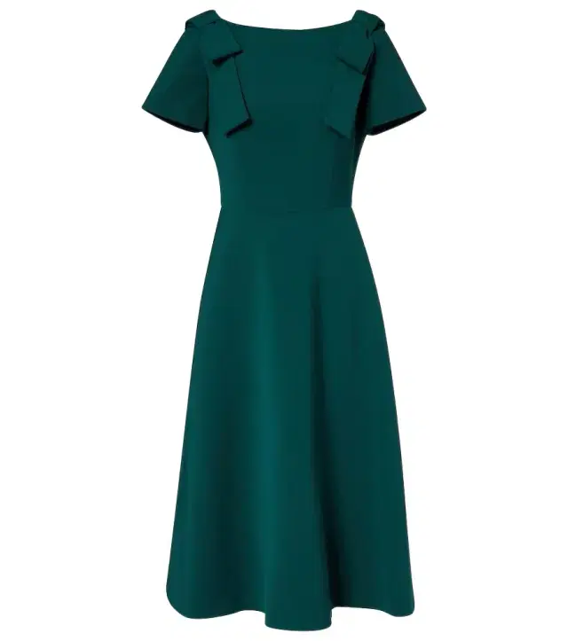 Carolina Herrera Bow-detail crêpe midi dress
