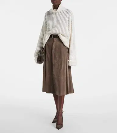 Brunello Cucinelli Monili suede slingback pumps | Thumbnail 5 Brunello Cucinelli Monili suede slingback pumps | Thumbnail 5