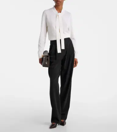 Jardin des Orangers Tie-neck wool and cashmere sweater | Thumbnail 2