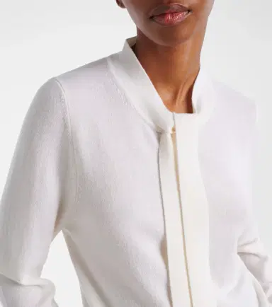 Jardin des Orangers Tie-neck wool and cashmere sweater | Thumbnail 4