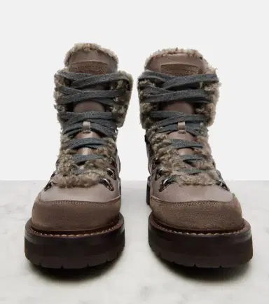 Brunello Cucinelli Shearling-lined leather ankle boots | Thumbnail 4 Brunello Cucinelli Shearling-lined leather ankle boots | Thumbnail 4