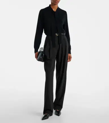 Jardin des Orangers Tie-neck wool and cashmere sweater | Thumbnail 2