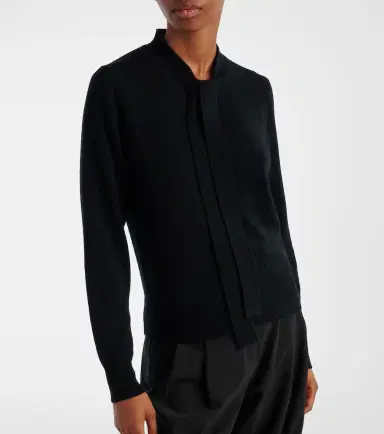 Jardin des Orangers Tie-neck wool and cashmere sweater | Thumbnail 4