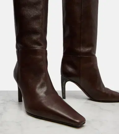 Brunello Cucinelli Monili leather knee-high boots | Thumbnail 3 Brunello Cucinelli Monili leather knee-high boots | Thumbnail 3