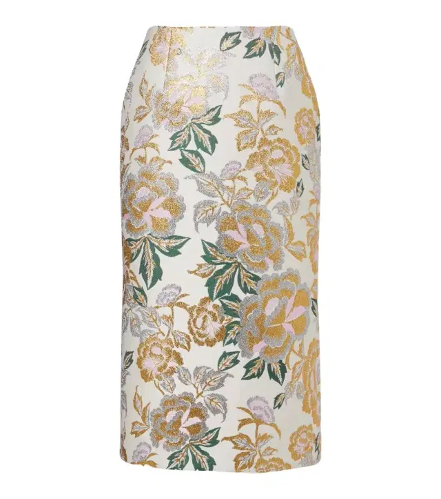 Carolina Herrera Floral jacquard midi skirt