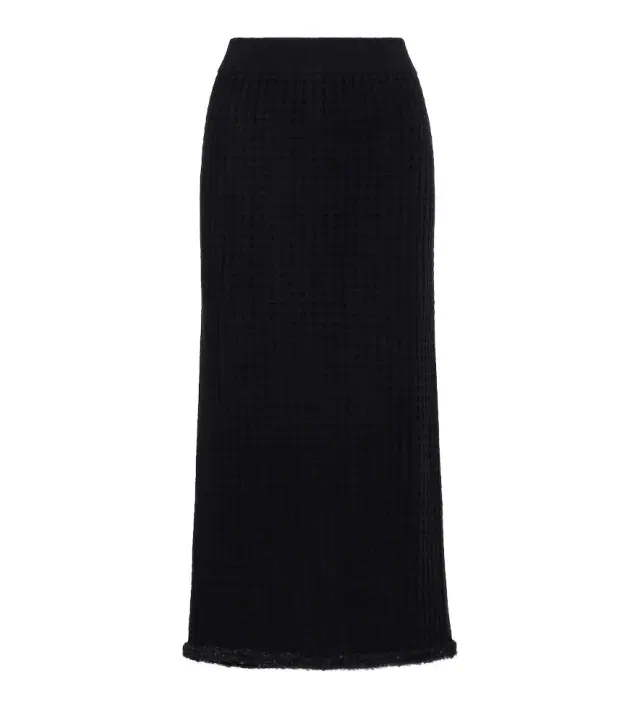 Jardin des Orangers Distressed wool and cashmere pencil skirt