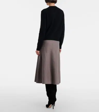 Jardin des Orangers Virgin wool midi skirt | Thumbnail 4
