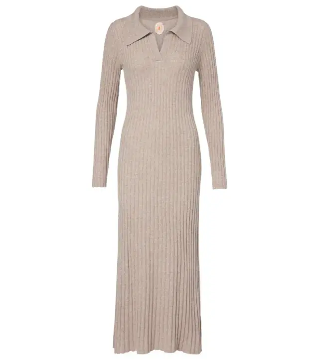 Jardin des Orangers Knitted cashmere polo dress