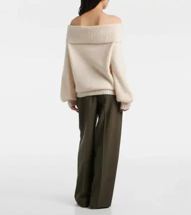 Jardin des Orangers Off-shoulder cashmere and silk sweater | Thumbnail 2