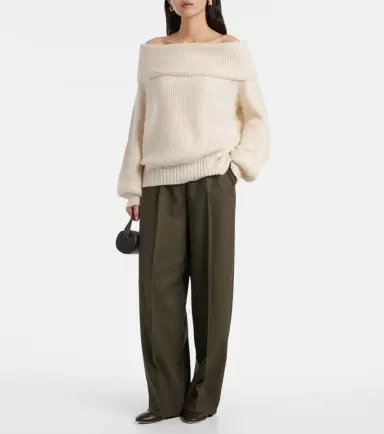 Jardin des Orangers Off-shoulder cashmere and silk sweater | Thumbnail 3