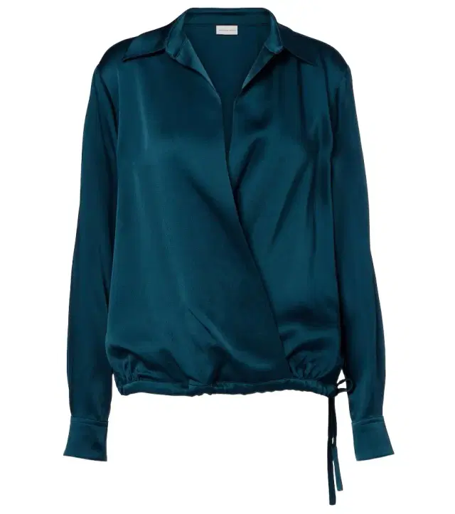 Dries Van Noten Satin wrap top