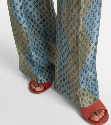 Dries Van Noten Printed silk satin straight pants | Thumbnail 3 Dries Van Noten Printed silk satin straight pants | Thumbnail 3