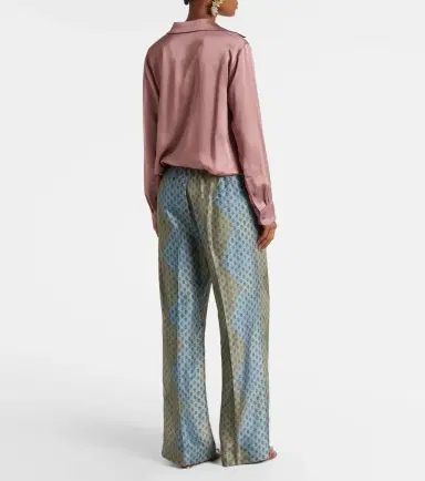 Dries Van Noten Printed silk satin straight pants | Thumbnail 5 Dries Van Noten Printed silk satin straight pants | Thumbnail 5