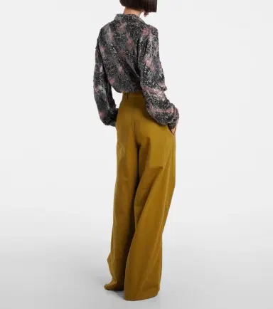 Dries Van Noten High-rise cotton wide-leg pants | Thumbnail 2 Dries Van Noten High-rise cotton wide-leg pants | Thumbnail 2