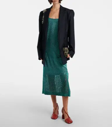 Dries Van Noten Polka-dot devoré slip dress | Thumbnail 3 Dries Van Noten Polka-dot devoré slip dress | Thumbnail 3