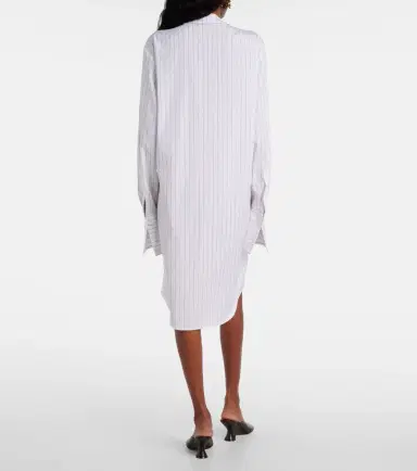 Dries Van Noten Striped tie-neck cotton minidress | Thumbnail 4 Dries Van Noten Striped tie-neck cotton minidress | Thumbnail 4